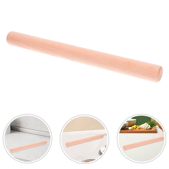 ELAYARD Beech Wood Rolling Pin for Baking Dough - Wooden Pastry Roller, 1 Set for Kitchen Use