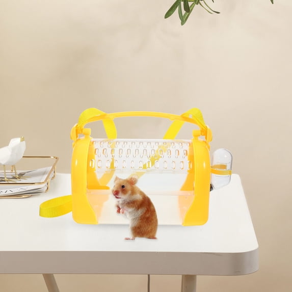 Picture of ELAYARD Handheld Portable Hamster Travel Cage with Water Bottle and ...