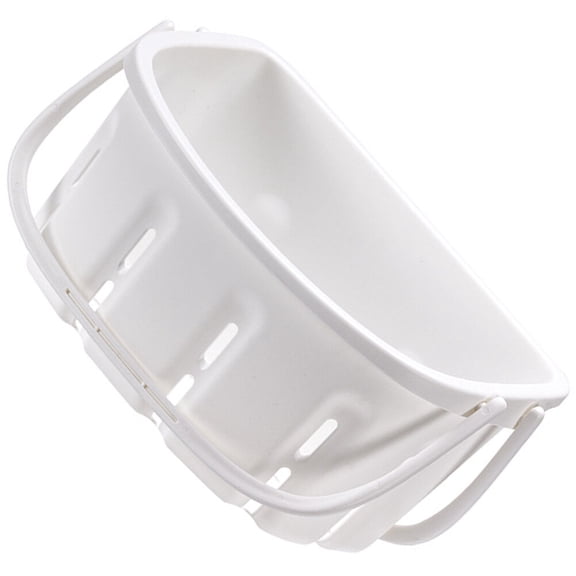 ELAYARD White Handheld Shower Basket, High-Grade Plastic Organizer for Bath and Toiletry Storage