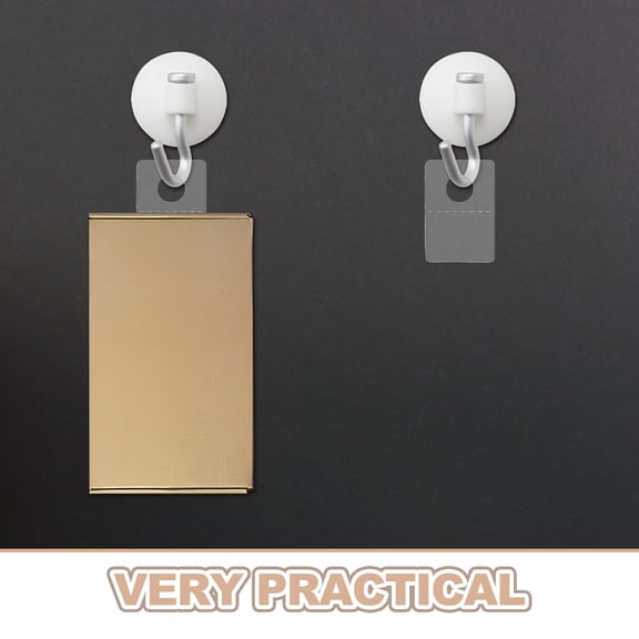 ELAYARD 500Pcs Transparent PVC Tabs with Strong Adhesive for Retail Displays and General Use