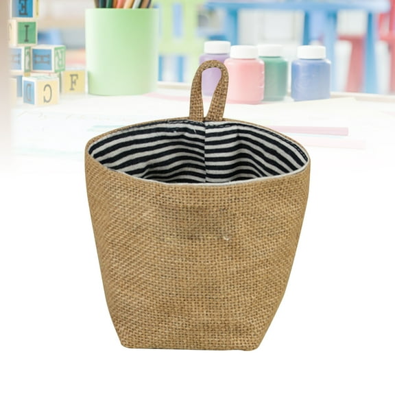 ELAYARD Hanging Baskets for Storage Rustic Jute Storage Bag Blue 1Pack Adults
