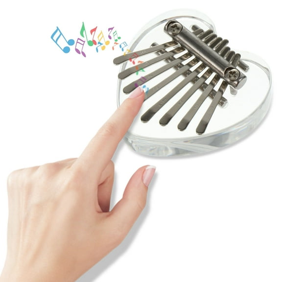 ELAYARD Heart-Shaped Thumb Piano Kalimba for Beginners, Easy to Play Finger Piano with Clear Sound for Adults