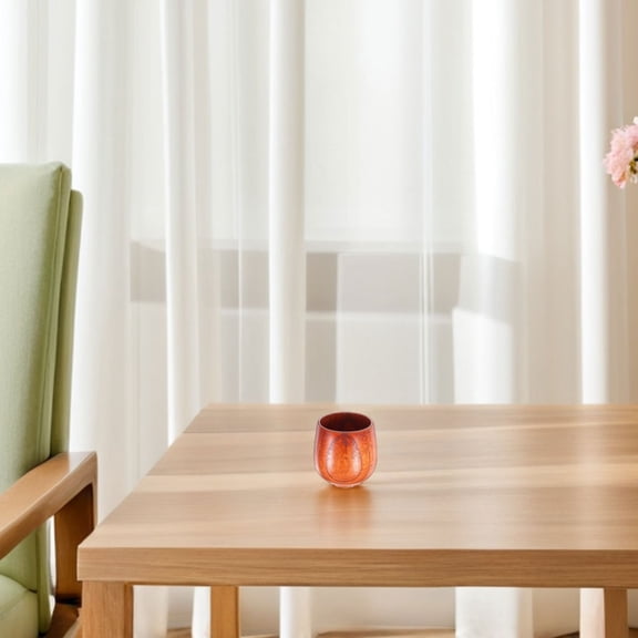 ELAYARD Rustic Wooden Cup Brown Vintage Charm Heat Insulation for Home