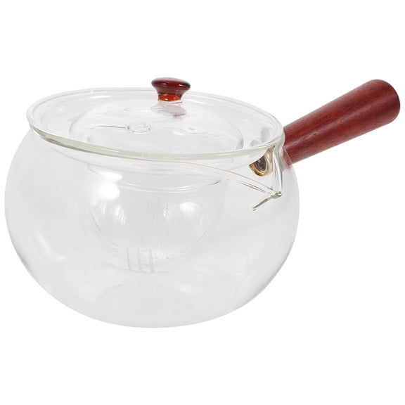 ELAYARD Glass Tea Kettle, Transparent Loose Leaf Tea Pot with Lid, Stovetop Safe, Clear Design for Home Brewing