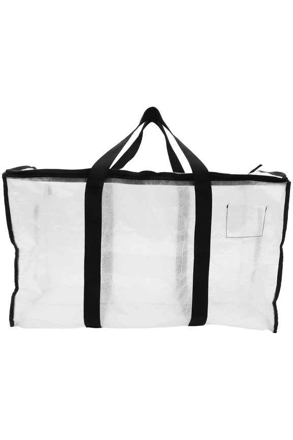 Large Capacity Comforter Storage Bag with Smooth Zipper, Transparent Design, PE Polyester Material Organizer
