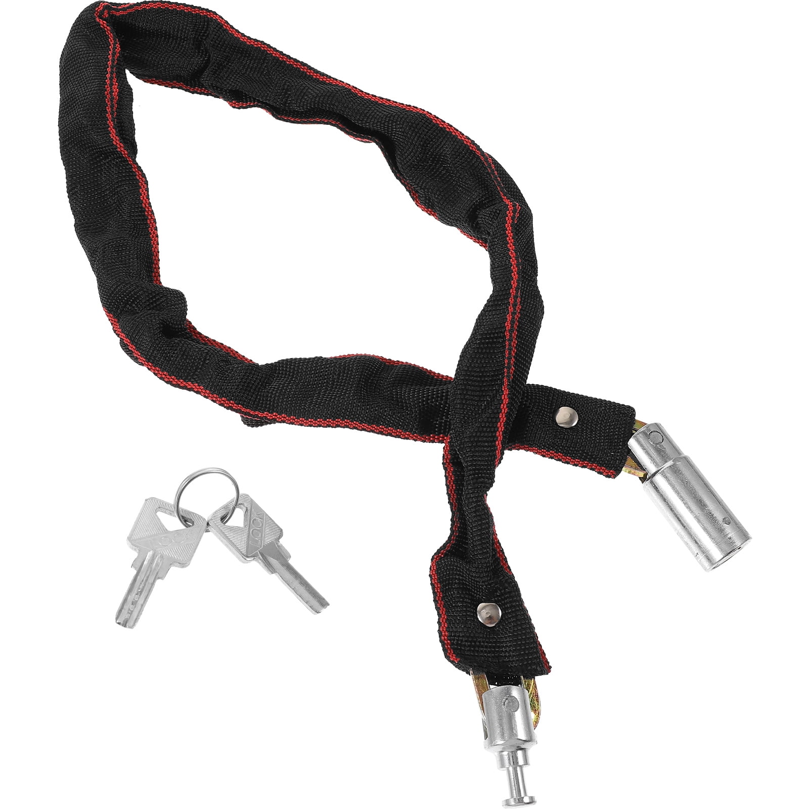ELAYARD Lock Chain Lightweight Braided Steel with Easy Key Locking for Bikes Gates and Scooters Black