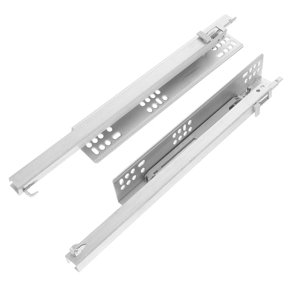 ELAYARD Heavy Duty Drawer Slides Replacement Soft Close Dresser Slides ColdRolled Steel Silver 2pcs