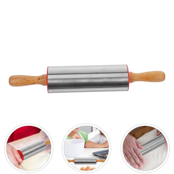ELAYARD Professional Stainless Steel Rolling Pin for Baking Pizza Dough Bread and Pastry