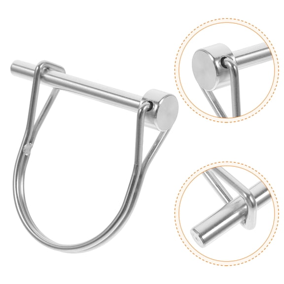 ELAYARD Stainless Steel Safety Coupler Pin Plated Silver Locking Hitch Pin for Mechanical Use