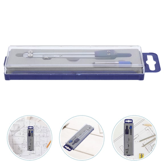 ELAYARD Precision Drafting Compass in Plated Metal for Professional Architectural, Engineering, and Math Drawing Use