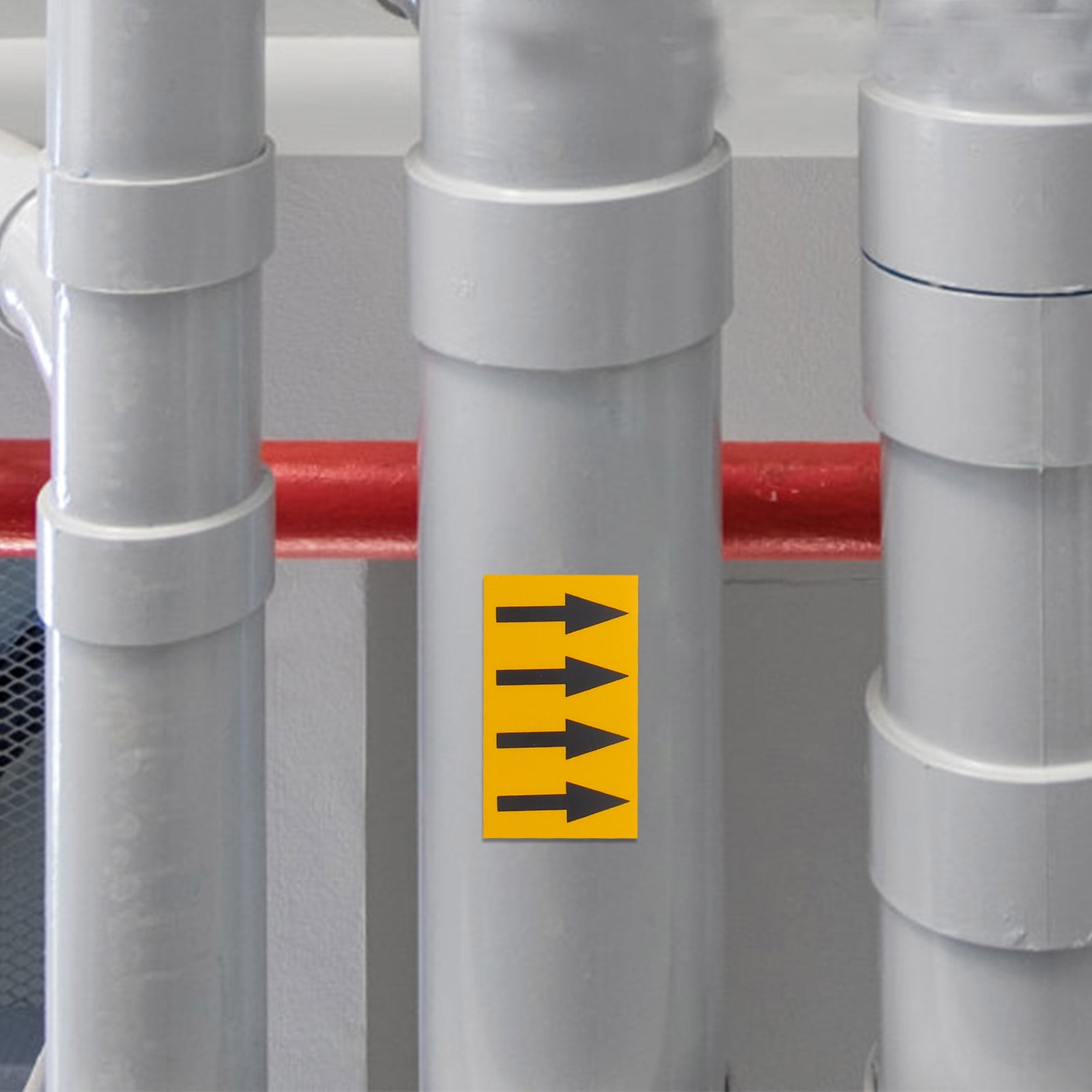 ELAYARD Yellow Pipe Identification Label with Arrow Flow Direction for ...
