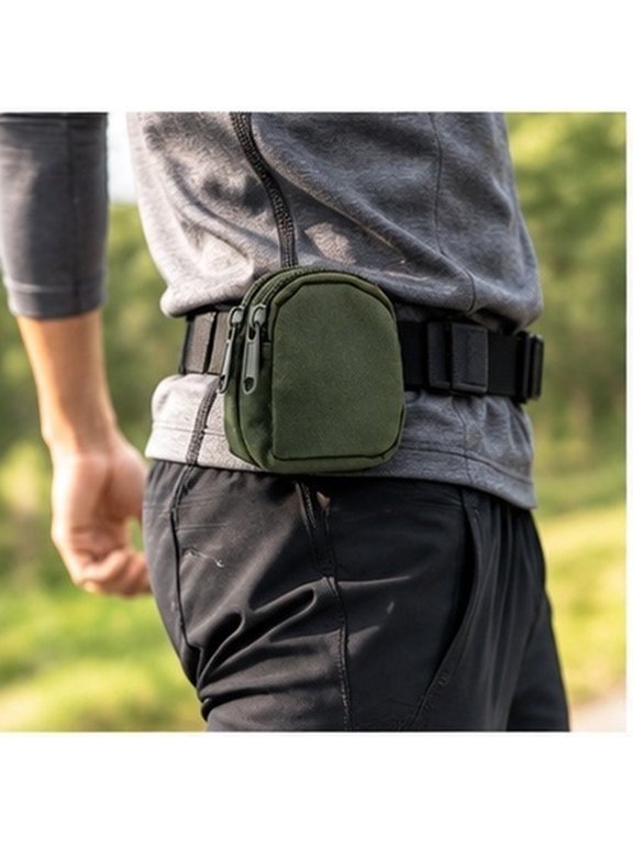 Hip Pack Olive Green Waterproof Hunting Pouch with Compact Storage for Jogging and Travel