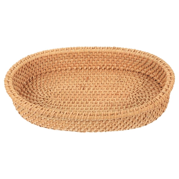 ELAYARD Basket for Forks Woven Storage Basket Bamboo Chocolate 1Set
