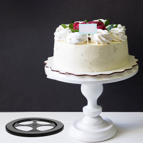 ELAYARD Home Use Rotating Display Stand with Black Base for Cakes and Retail Items