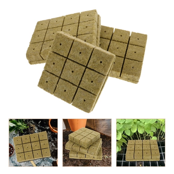 ELAYARD 1 Set Yellow Hydroponic Planting Supplies, Nutrient Soil Blocks for Seed Starting, Indoor Garden Cubes