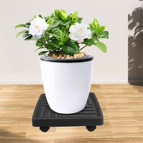 ELAYARD Indoor Plant Tray with Caster Heavy Duty Rolling Base Breathable Design for Home