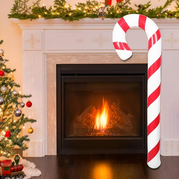 ELAYARD Giant Inflatable Candy Cane Holiday Decoration with Vibrant Colors for Christmas Party Indoor Outdoor Use