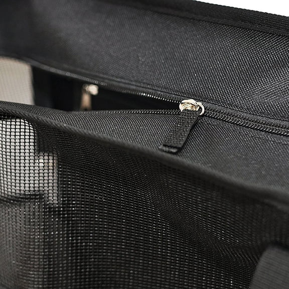 ELAYARD Insulated Food Bag Black Mesh Large Capacity Cooler Bag for Camping Outdoor Storage Use