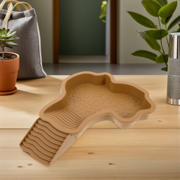 ELAYARD Stable Plastic Turtle Basking Platform with Antislip Ramp for Aquarium Decor