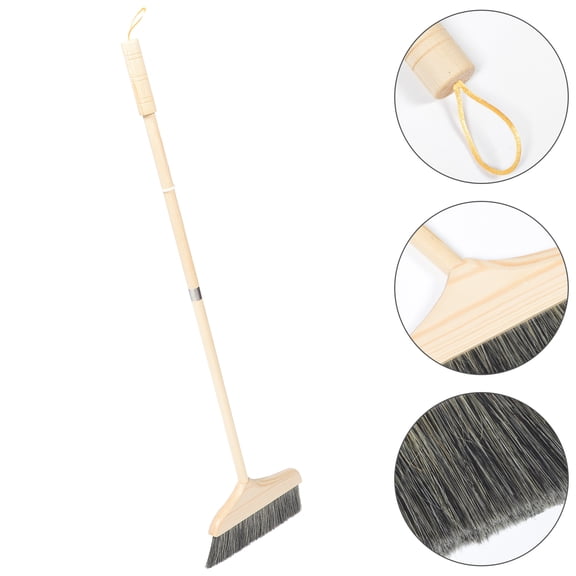 ELAYARD Foldable Indoor Sweeping Broom with Telescoping Handle and Soft Bristles for Home