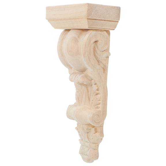 ELAYARD Khaki Solid Wood Decorative Doorway Corbels with Romantic European Design