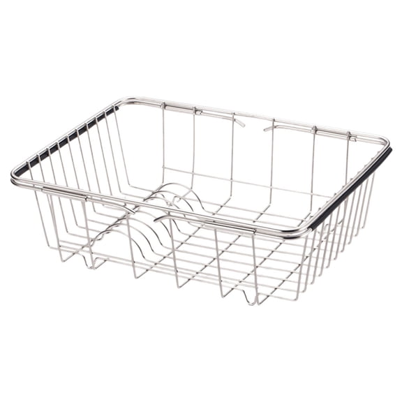 ELAYARD Kitchen Sink Basket for Inside Sink with Plated Silver Finish and Vegetable Washing Use