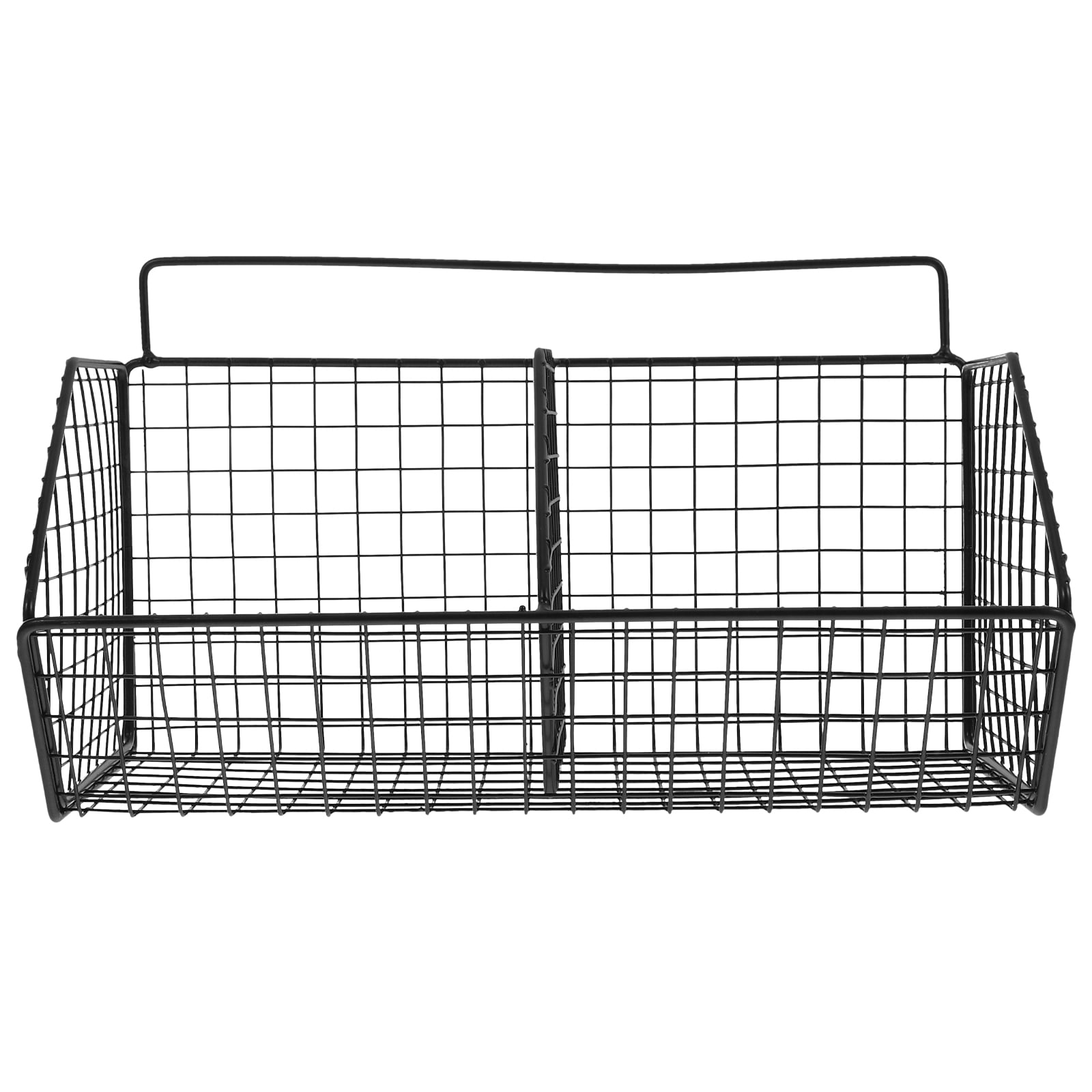 ELAYARD Black Wall-Mounted Wire Basket Organizer for Kitchen Storage, Space-Saving Multifunctional Rack for Pantry and Home