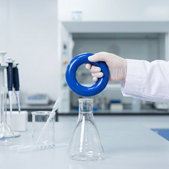 ELAYARD Laboratory Flask Weight Ring with PVC Coating Secures Glassware for Accurate Chemistry Experiments