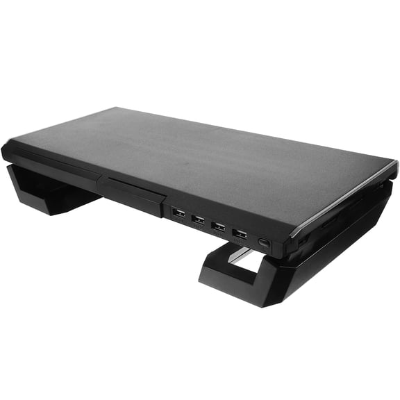 ELAYARD Black Plastic Laptop Stand with USB Charging and Rgb Lights for Home