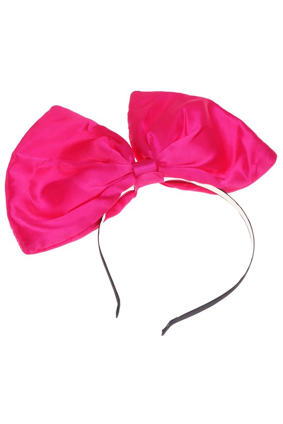 Rosy Bowknot Headband Hair Bands Woman Headdress for Birthday and Holiday