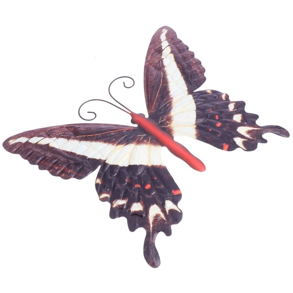 ELAYARD Rust Colored Metal Butterflies Wall Sculpture Iron Art Decoration for Kitchen and Study Walls