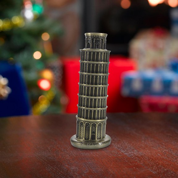 ELAYARD Leaning Tower of Pisa Metal Building Ornament Italy Landmark Desktop Decor