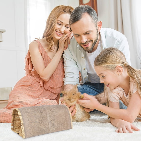 ELAYARD Light Brown Pet Sleeping Nest Made with Natural Materials for Rabbit and Small Pets