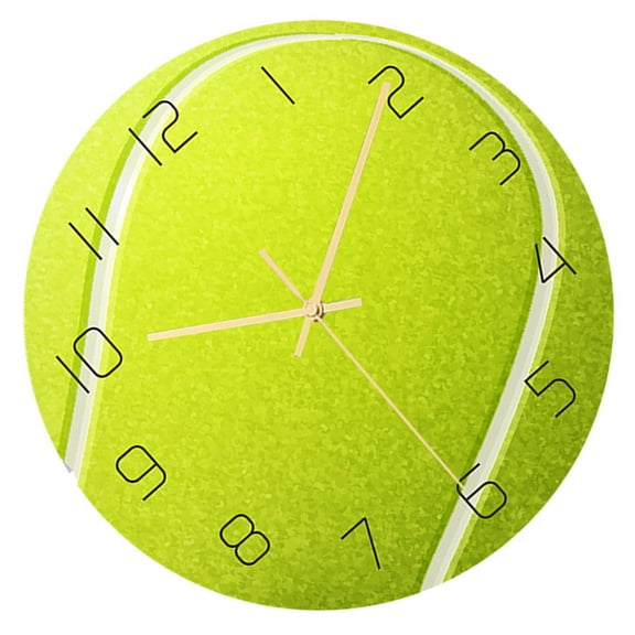 ELAYARD Wall Clock for Home in Light Green Acrylic with Large Numbers and Mute Movement for Quiet Use