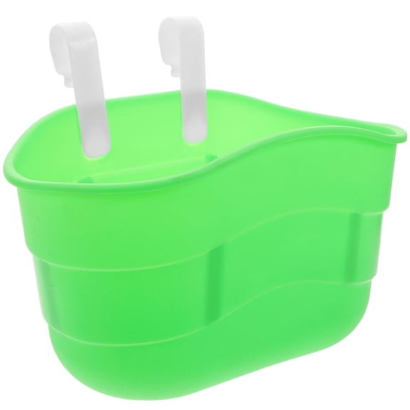 ELAYARD Light Green Plastic Bike Basket for Bicycle Front Handlebar with Hook Design and Secure Attachment