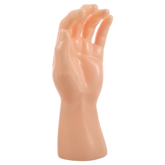 ELAYARD Light Yellow Male Mannequin Hand Model for Jewelry Display Realistic Plastic Hand Prop for Bracelets and Rings