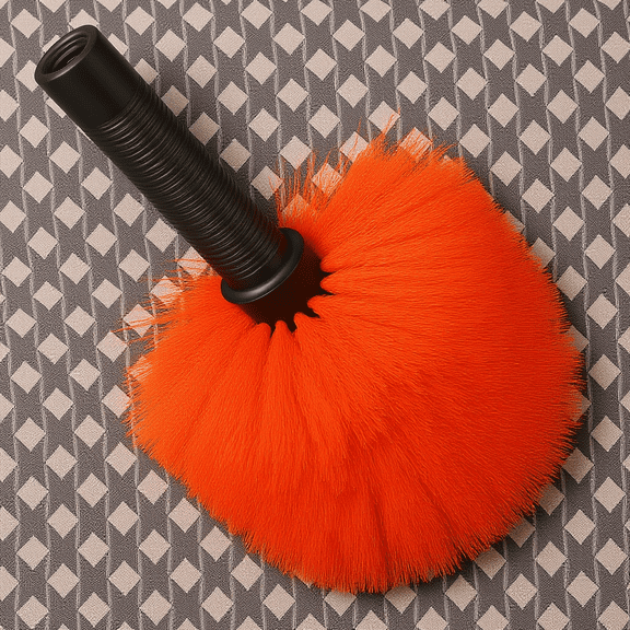 ELAYARD Lightweight Cobweb Duster Head Orange Plastic for Home and Outdoor Use