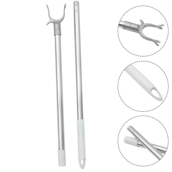 ELAYARD Reach Stainless Steel Clothes Pole for Closet, Easy Installation, Home Use, Adjustable Closet Rod
