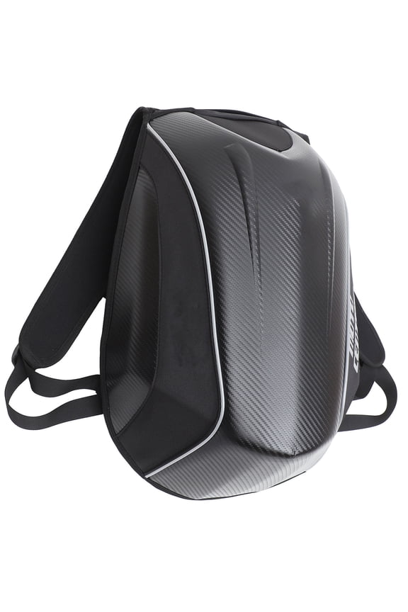 Waterproof Motorcycle Backpack Mens Travel Bag Black Sturdy Spacious Riding Bag for Daily Use