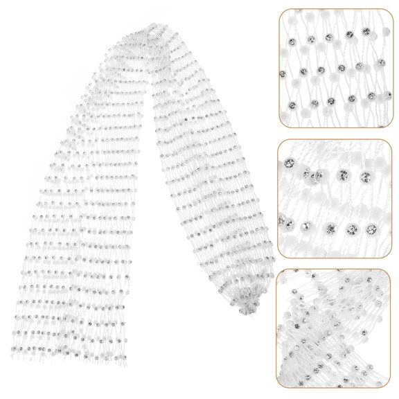 ELAYARD Mesh Headband for Women Crystal Hair Accessories Comfortable Silver Color 1 Pcs