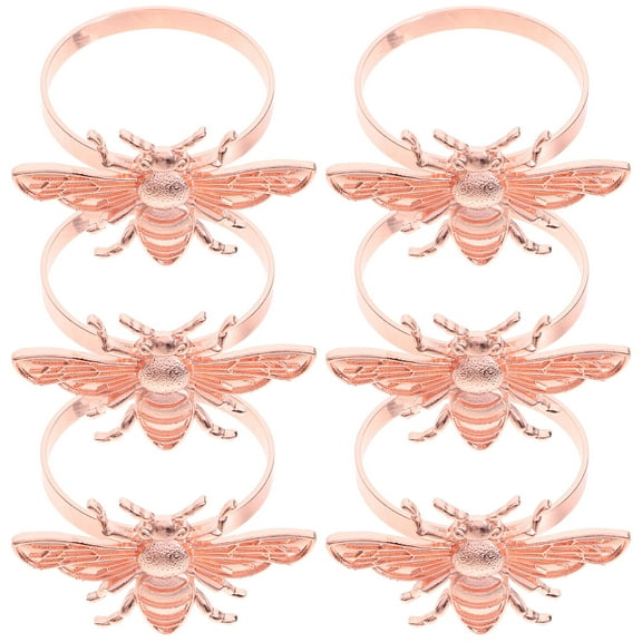 ELAYARD Creative Napkin Holders Simple Bee Shaped Zinc Alloy 6Pcs