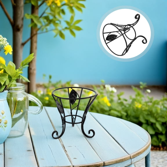 ELAYARD Metal Bird Bath Stand for Outdoors with Elegant European Design and Stable Heavy Duty Base