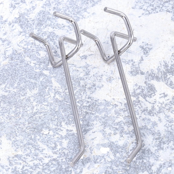 ELAYARD Metal Shelf Hooks Plated Silver for Wall Hanging Bathroom Door Back Storage 50Pcs