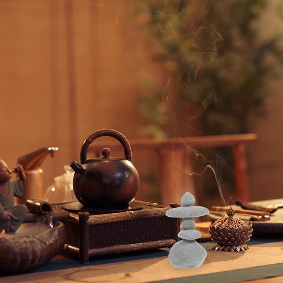 ELAYARD Grey Resin Stone Ornament for Garden Yard Aquarium Lightweight Decorative Accessory