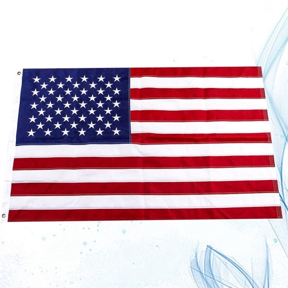 ELAYARD American Stick Flag with Dense White Thread Embroidered Stars and Oxford Cloth