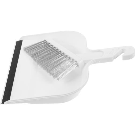 ELAYARD 1Set Small Handheld Broom and Dustpan Set White Lightweight Cleaning Accessory