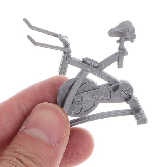 ELAYARD Mini Exercise Bike Model Kit for Model Building, Grey Plastic, 1 Piece, Compact and Easy to Assemble