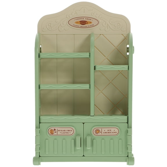 ELAYARD Doll House Furniture Mini Hose Storage Shelf Model Plastic 1Set Green