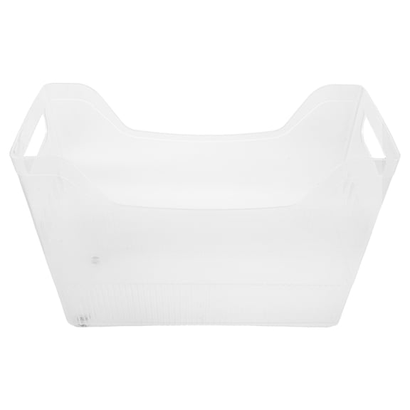 ELAYARD Mobile Document Storage Box with Handle Rolling Bin Transparent Plastic Organizer