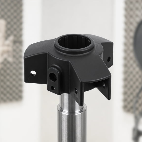ELAYARD Modern Black Plastic Speaker Stand Base Adapter for Live Sound and Dj Booth Setups